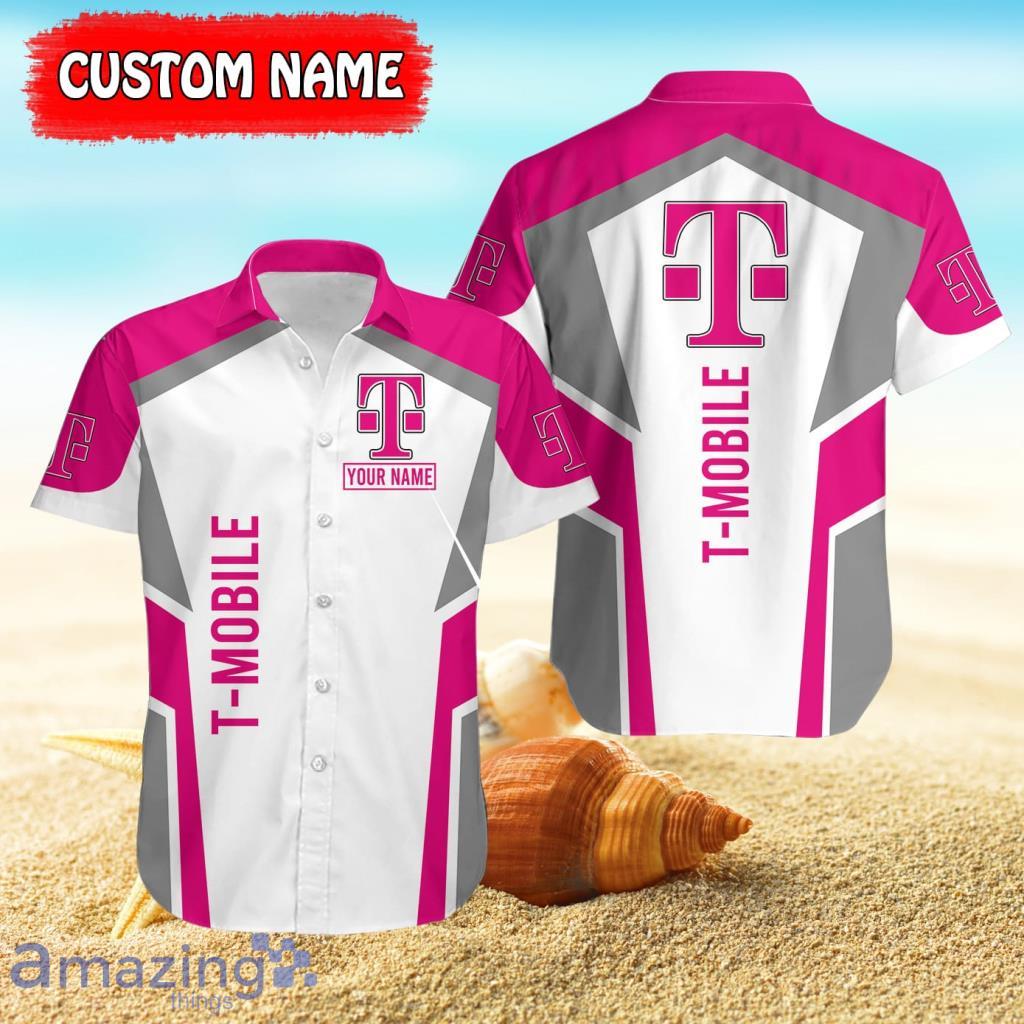 Personalized Hawaiian Shirt T-Mobile White And Pink Trending