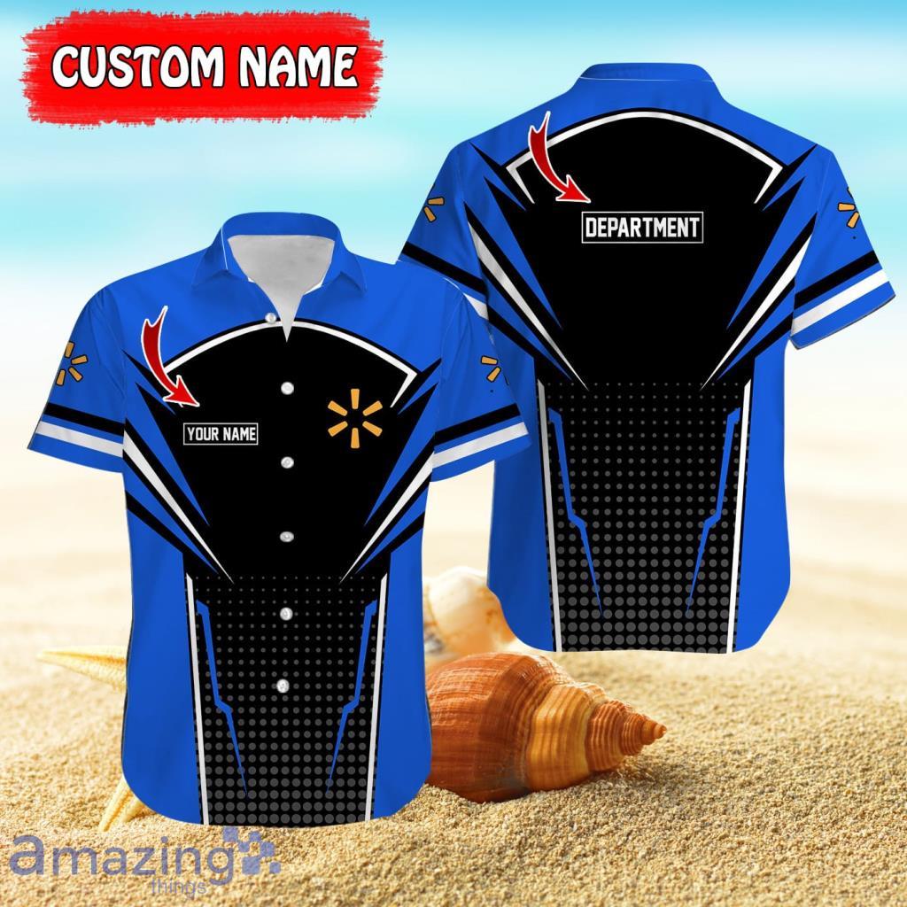 Custom Personalized Summer Men Short Sleeves Blue T-Shirts Uniform