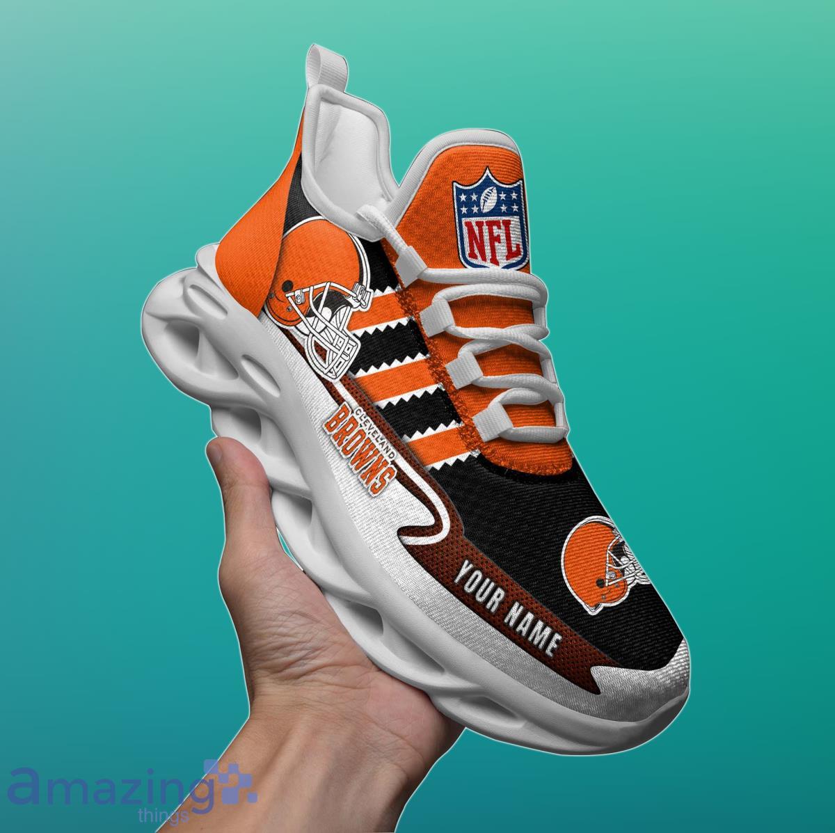 NFL Cleveland Browns Brown Orange Max Soul Sneakers Sport Shoes - T-shirts  Low Price