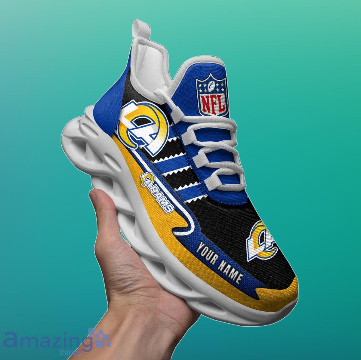 Los Angeles Rams Custom Name NFL Max Soul Shoes Gift For Fans