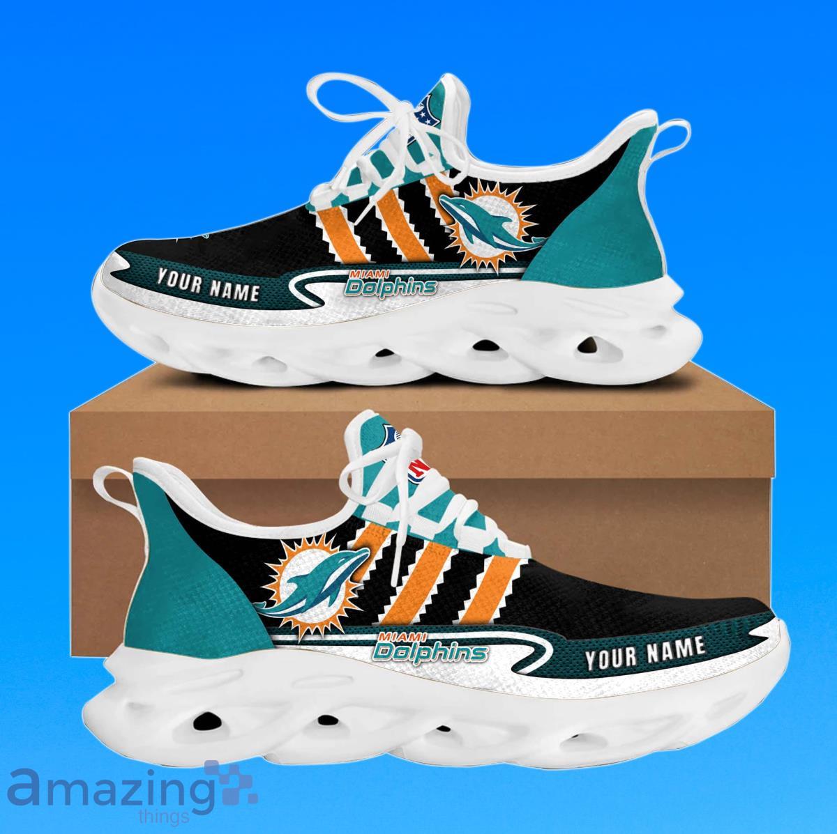 Miami Dolphins NFL Custom Name Max Soul Shoes Great Gift For Men