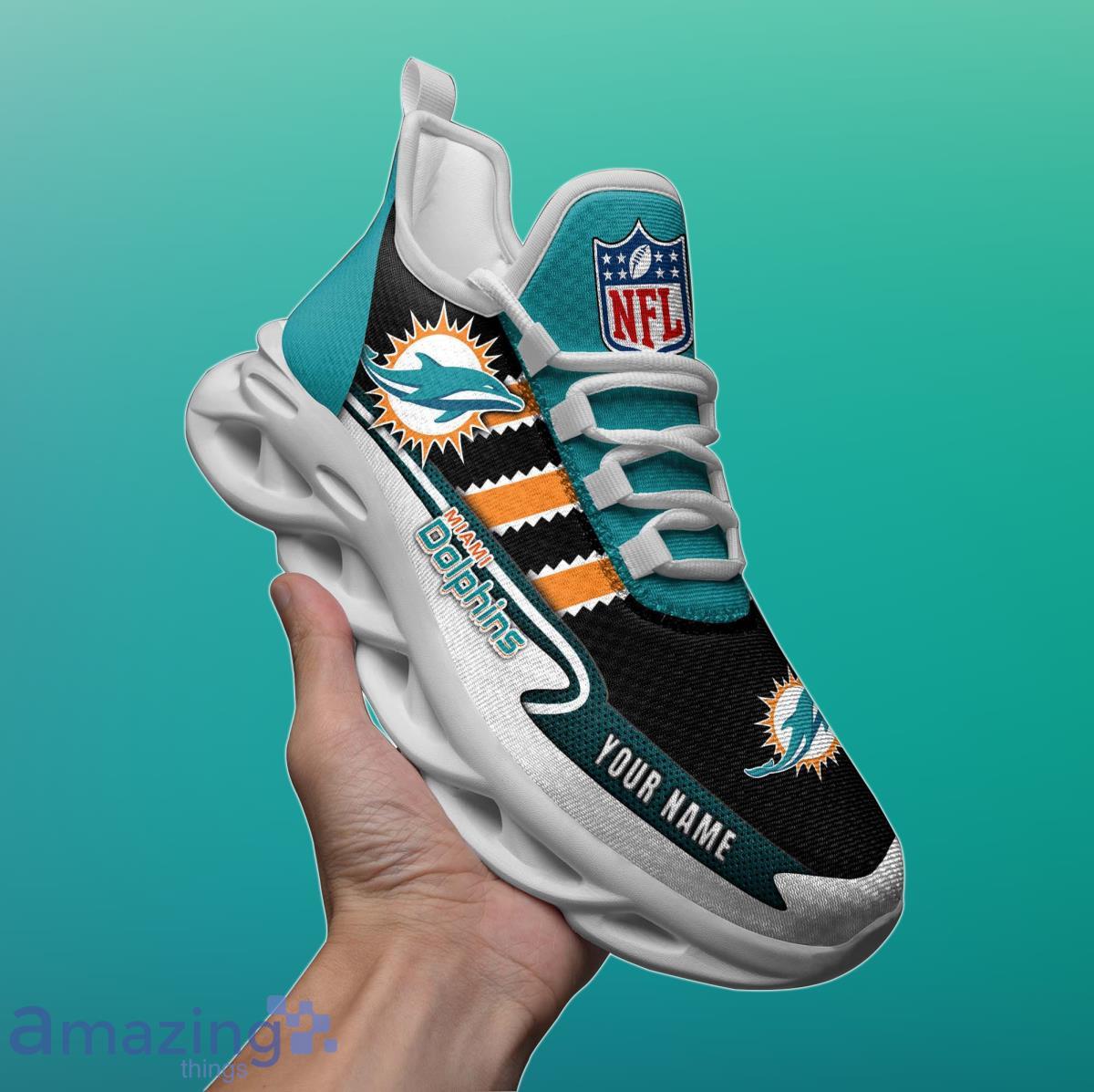 Miami Dolphins NFL Custom Name Max Soul Shoes Special Gift For Men Women  Fans - Freedomdesign