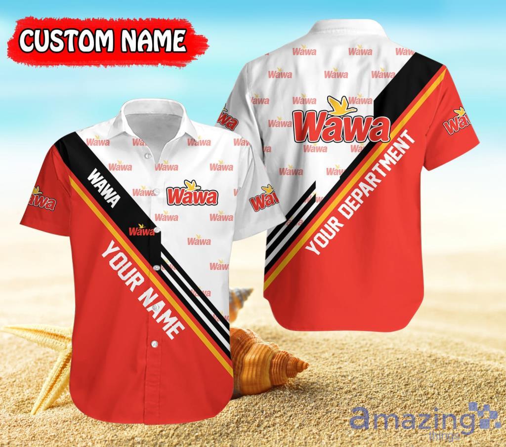 Personalized Wawa Logo White And Red Hawaiian Shirt For Men And Women Product Photo 1