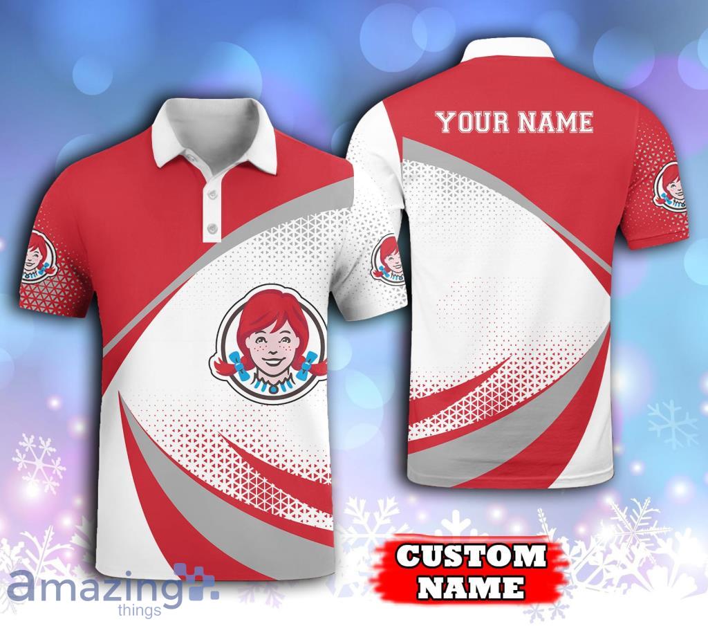 Personalized Wendy's Logo White Polo Shirt Gift For Men And Women Product Photo 1