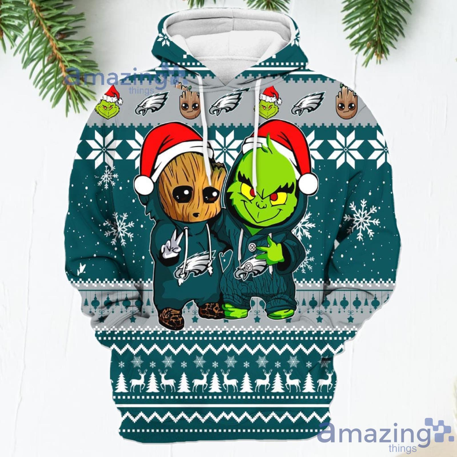 Philadelphia Eagles Grinch Christmas 3D Hoodie