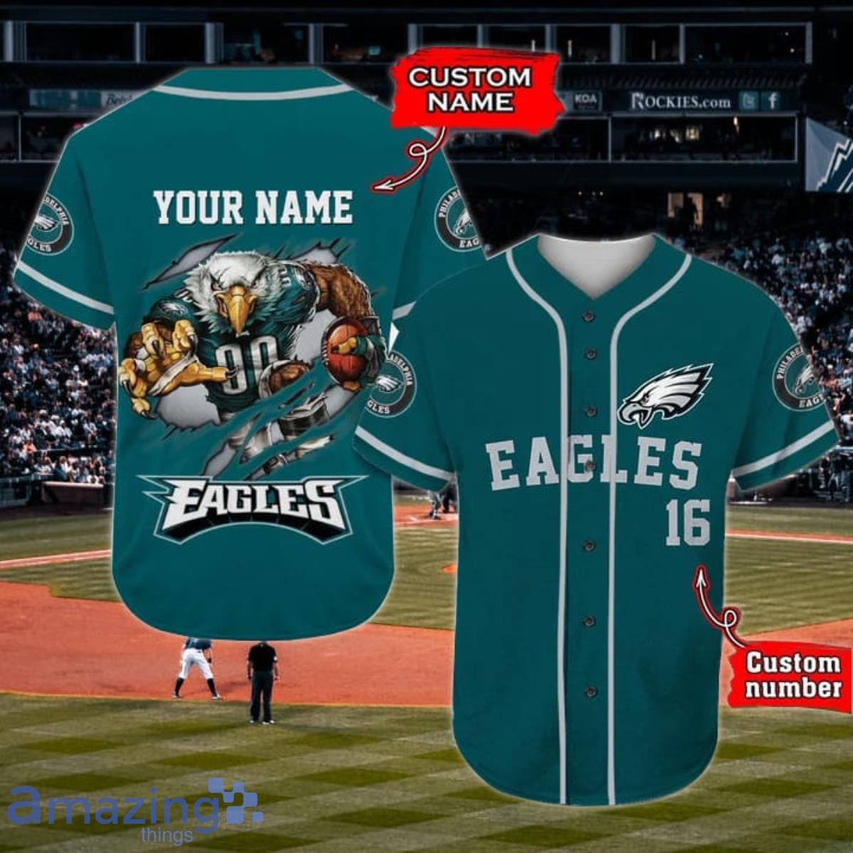 philadelphia eagles custom jersey