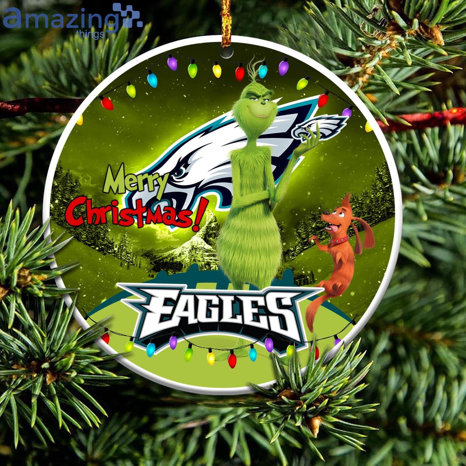 Philadelphia Eagles NFL Funny Grinch Christmas Ornaments