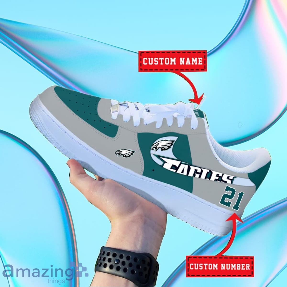 Philadelphia Eagles NFL Personalized Premium Air Force Shoes