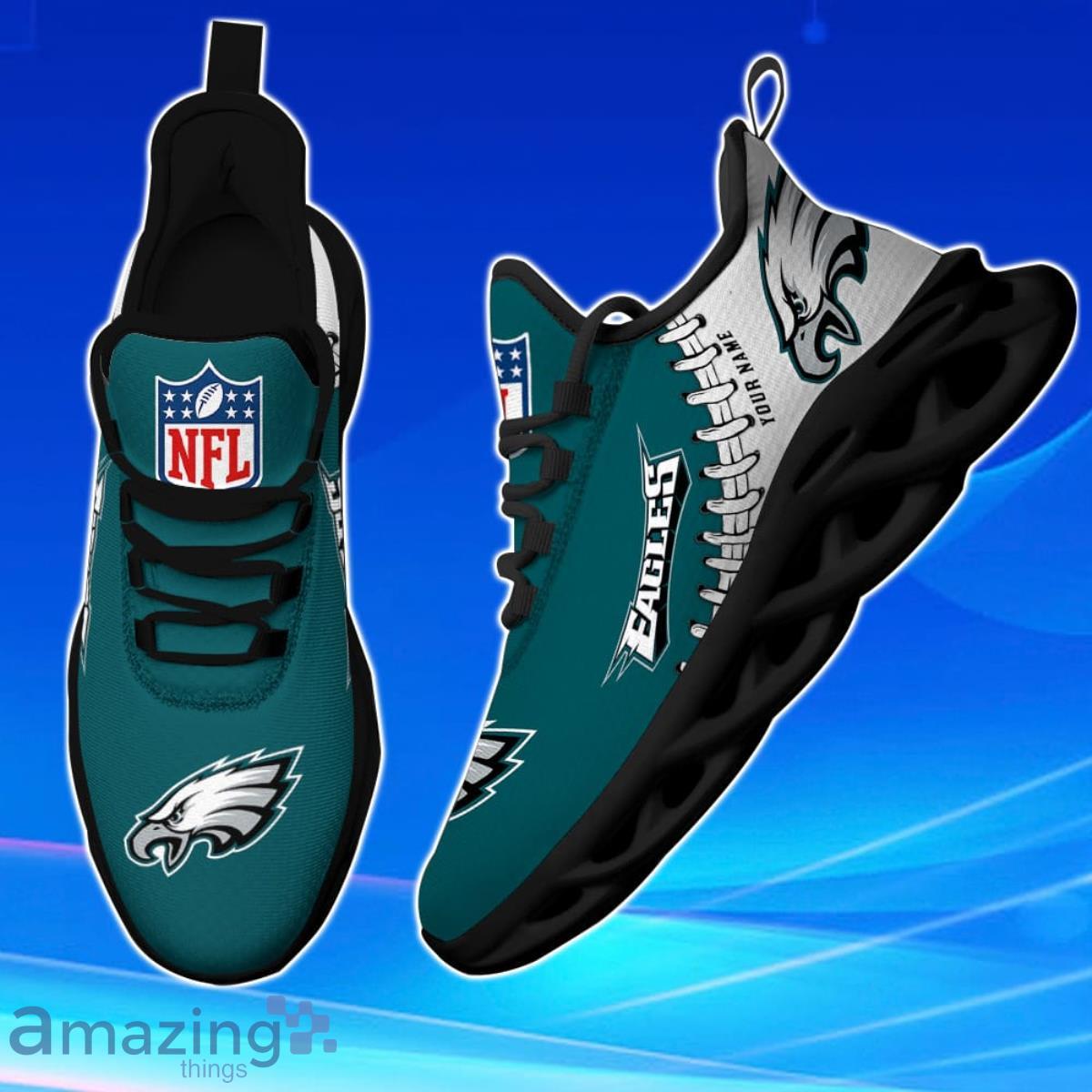 Philadelphia Eagles Personalized Name NFL Max Soul Shoes Men And Women For  Fans