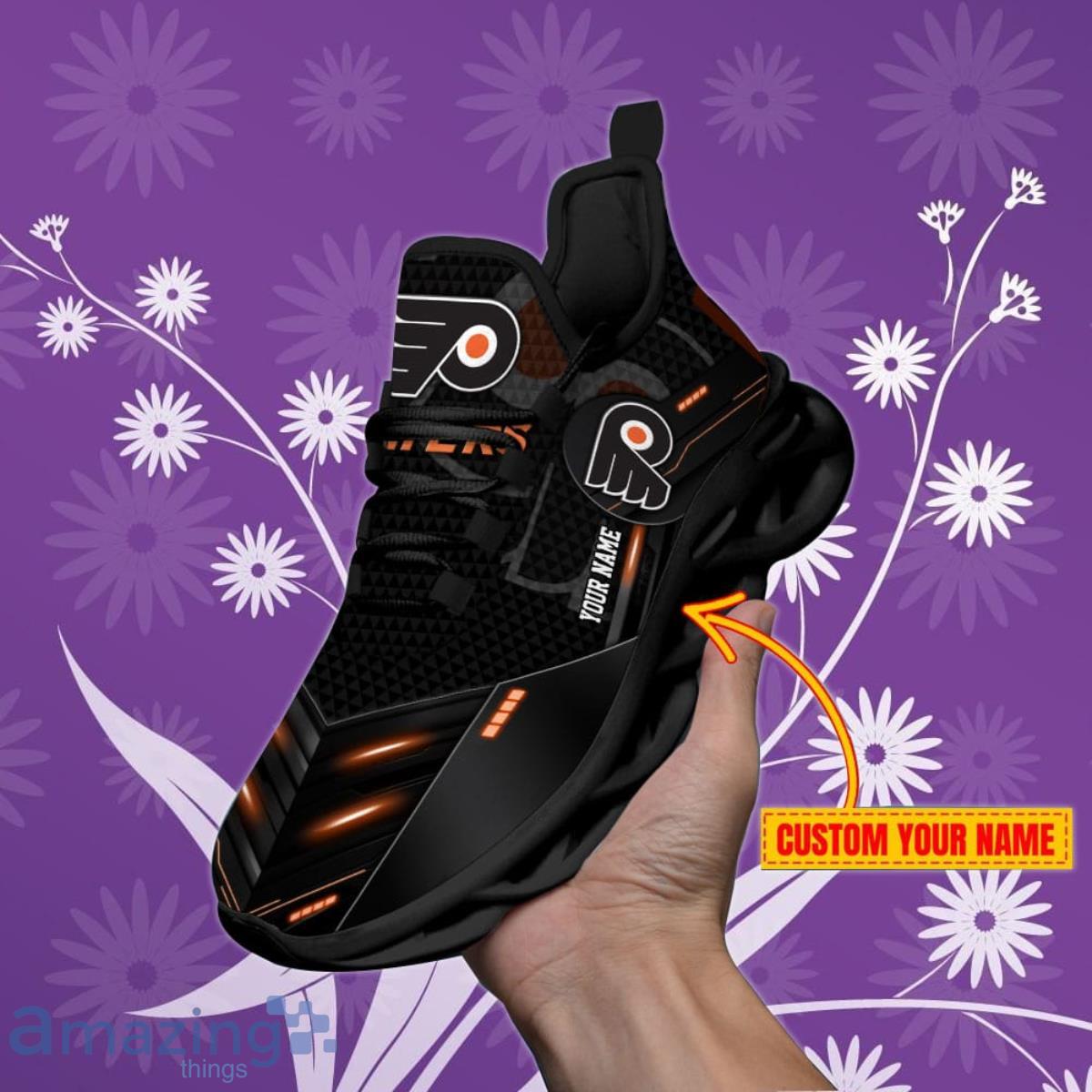 Philadelphia Flyers Personalized NHL Sport Black Max Soul Shoes Style Gift For Fans Product Photo 1
