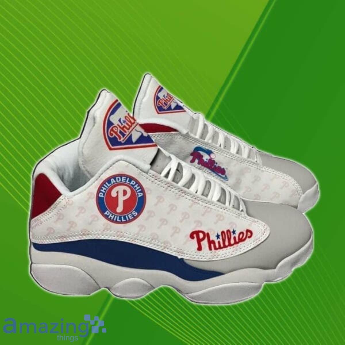 MLB Philadelphia Phillies Custom Name Number Air Jordan 13 Shoes V4 in 2023
