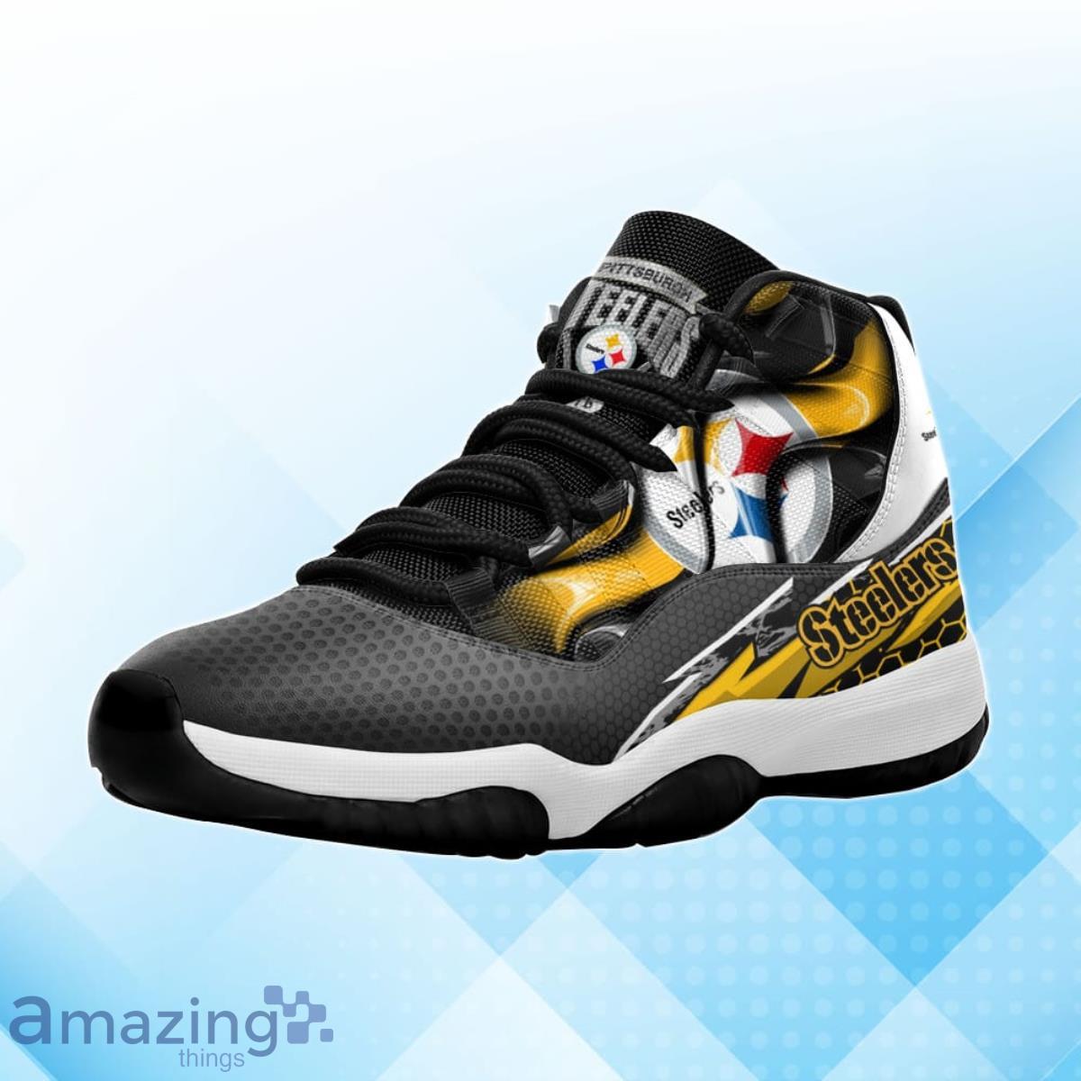 Pittsburgh Steelers Air Jordan 11 Sneakers Unique Gift For Everyone image Pittsburgh Steelers Air Jordan 11 Sneakers Unique Gift For Everyone Product Photo 2
