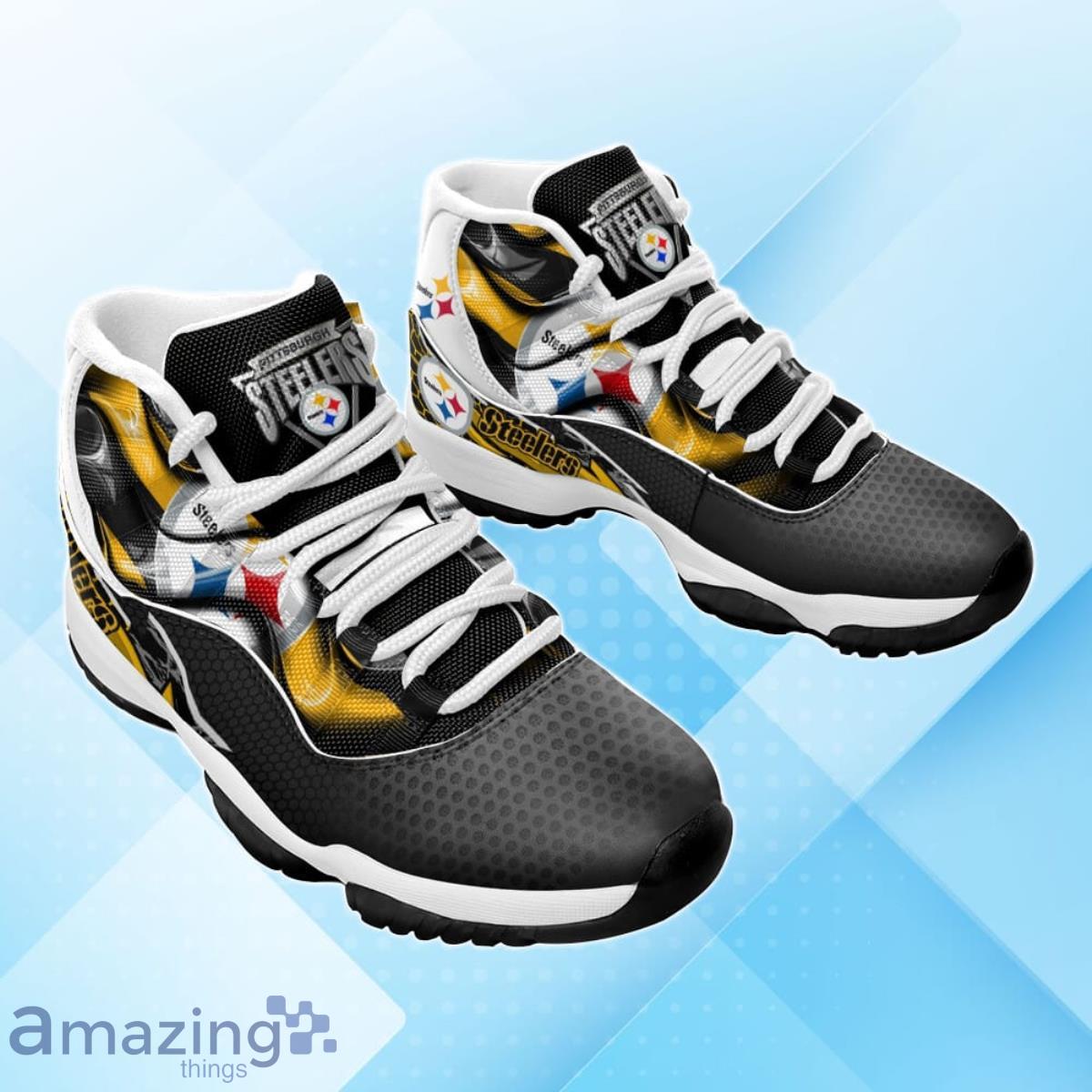 Pittsburgh Steelers Air Jordan 11 Sneakers Unique Gift For Everyone image Pittsburgh Steelers Air Jordan 11 Sneakers Unique Gift For Everyone Product Photo 3