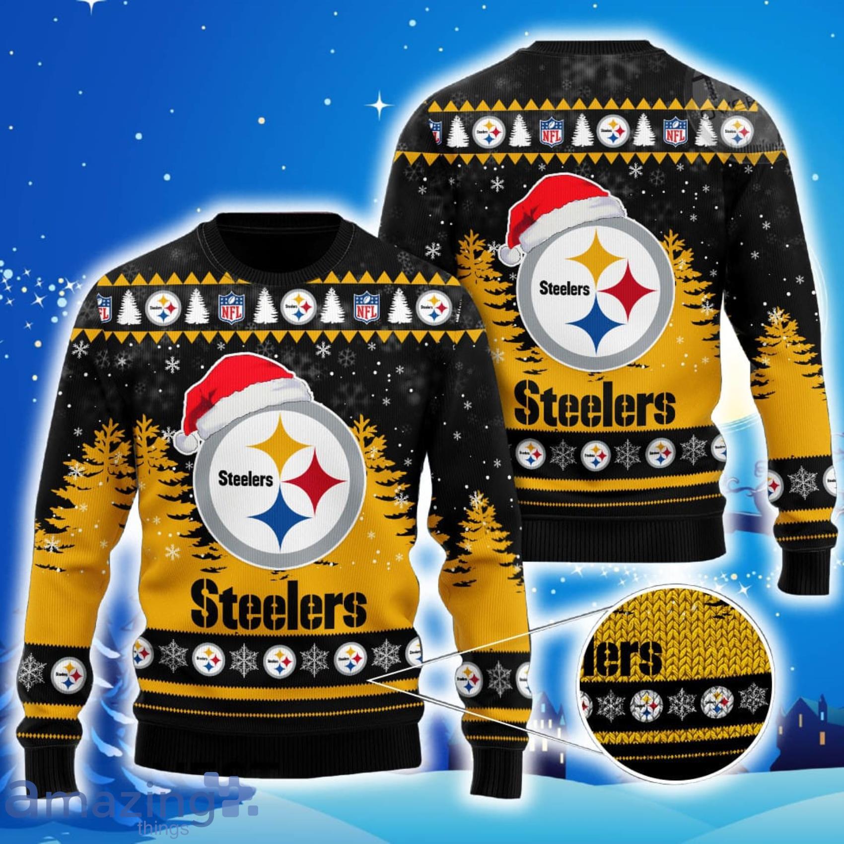 Pittsburgh Steelers All Over Print Christmas Knitting Ugly Sweater Product Photo 1