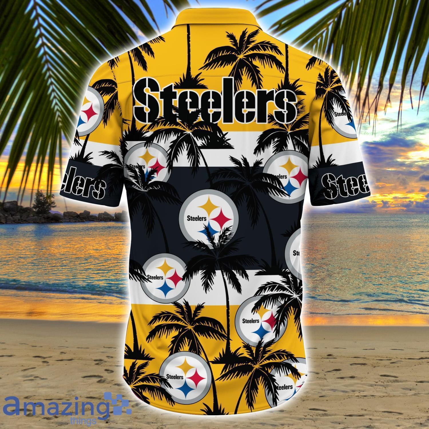 Nfl Pittsburgh Steelers Golden Coconut Trendy Hawaiian Shirt V2 Aloha Shirt  - Trendy Aloha