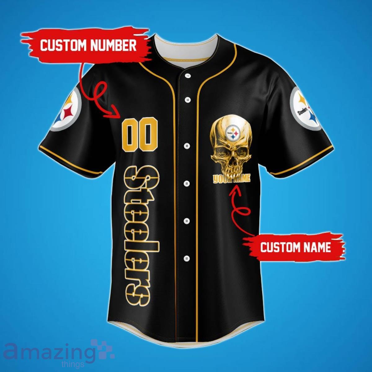 Pittsburgh Steelers Damn Right Skull NFL Custom Name & Number