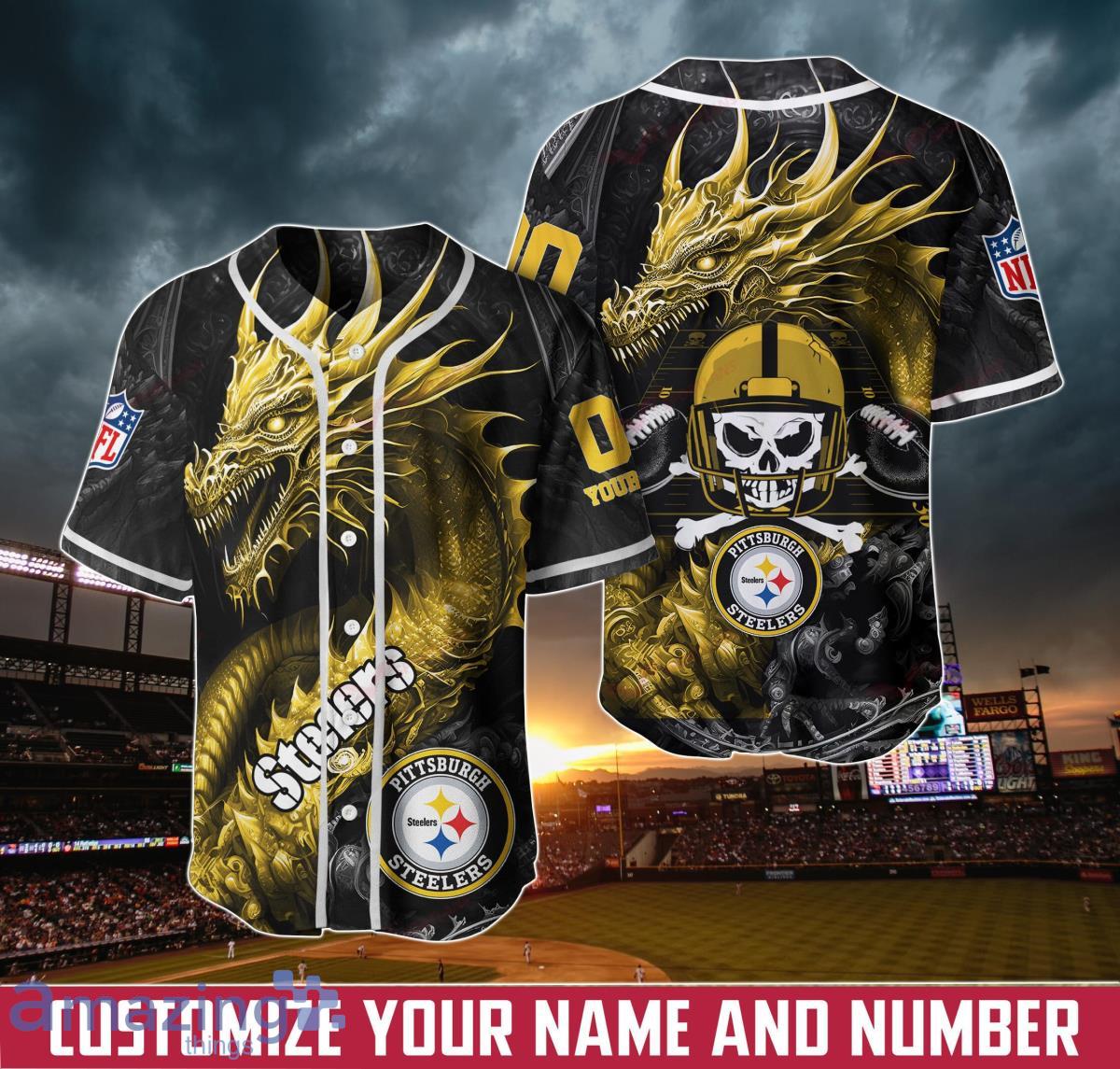 Pittsburgh Steelers Personalized 3d Baseball Jersey Shirt 71
