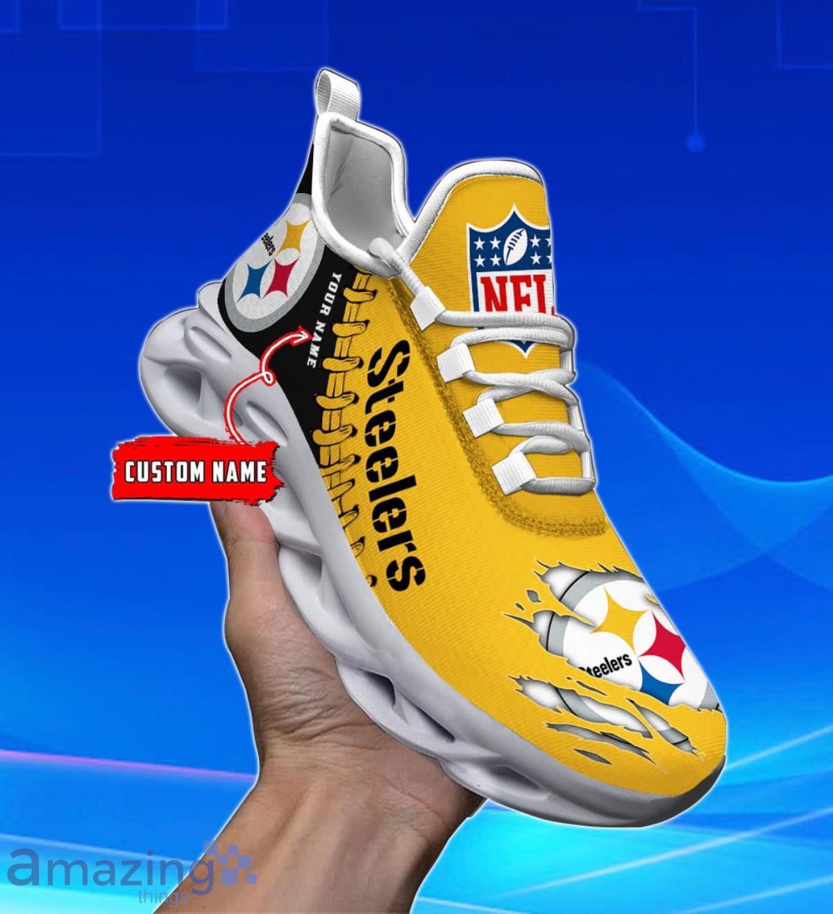 Personalized Name NFL Pittsburgh Steelers Max Soul Shoes Best Gift