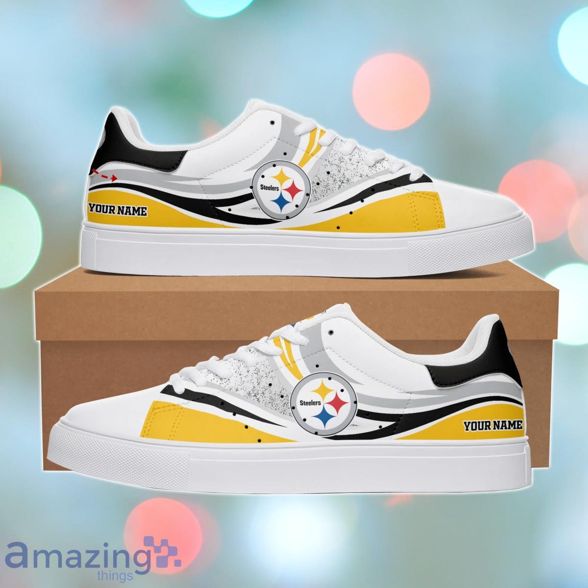 Pittsburgh Steelers Personalized Stan Smith Sneakers Special Gift For Men And Women Fans Product Photo 1 Pittsburgh Steelers Personalized Stan Smith Sneakers Special Gift For Men And Women Fans Product Photo 1