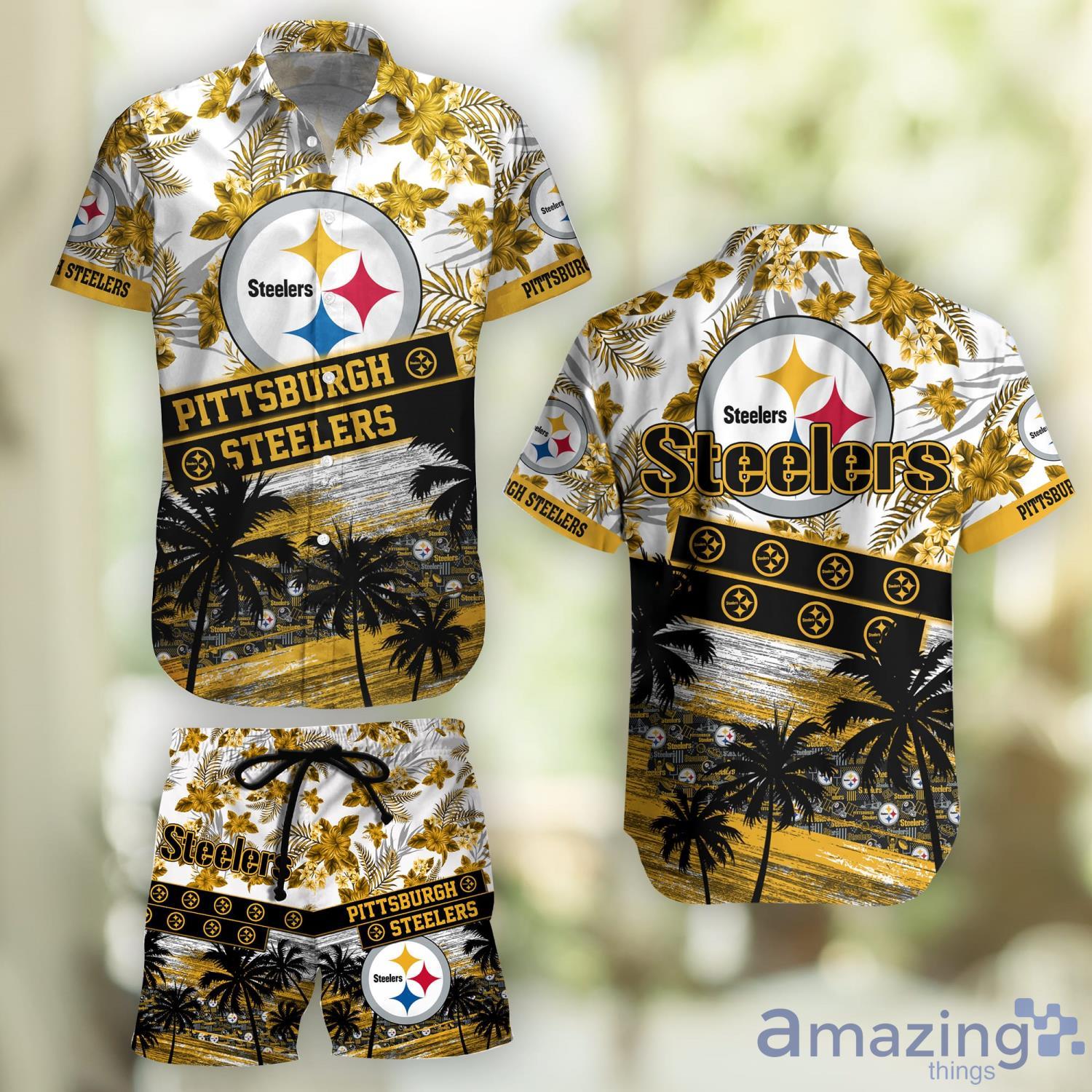 Pittsburgh Steelers Tropical Hibiscus Pattern Trending Summer Gift Hawaiian  Shirt