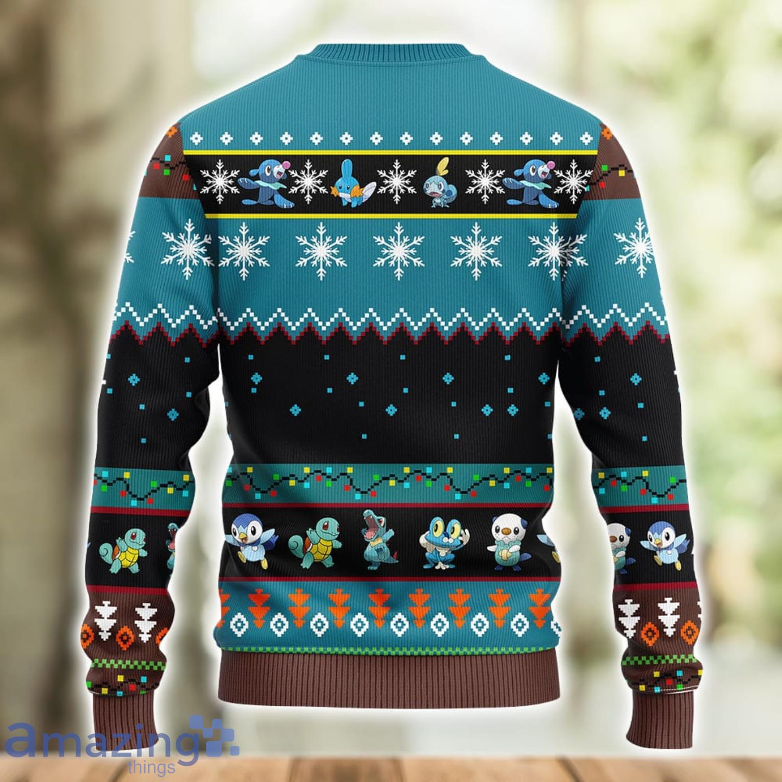 Pokemon Water Ugly Christmas Sweater Anime Men And Women Christmas Gift image Pokemon Water Ugly Christmas Sweater Anime Men And Women Christmas Gift Product Photo 2