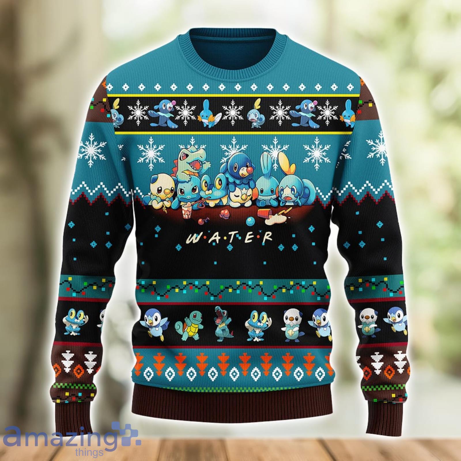 Pokemon Water Ugly Christmas Sweater Anime Men And Women Christmas Gift Product Photo 1 Pokemon Water Ugly Christmas Sweater Anime Men And Women Christmas Gift Product Photo 1