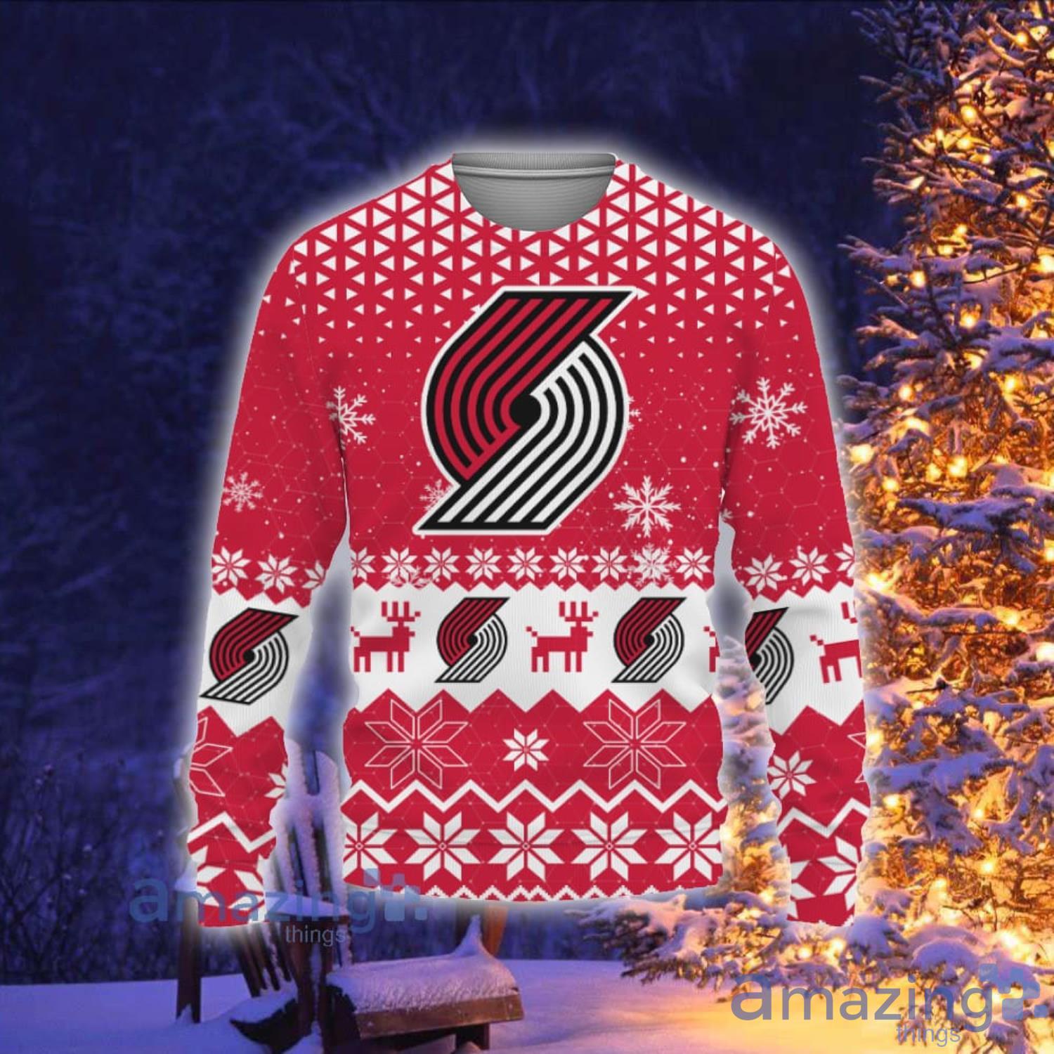 trail blazers christmas sweater