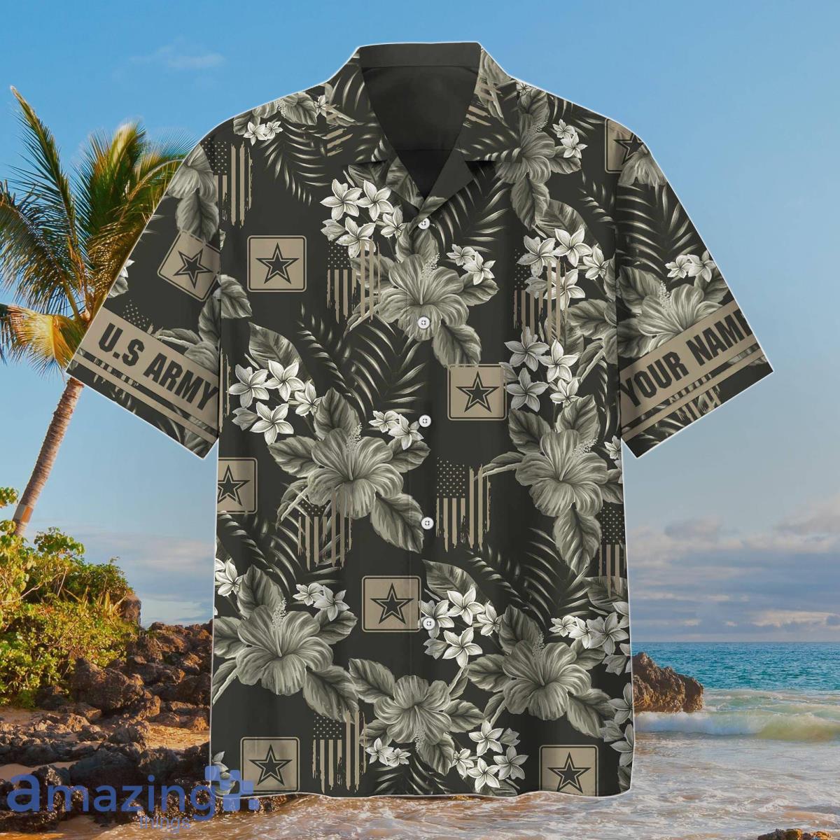 Premium Army Veteran Custom Name Hawaii Style Gift For Everyone Product Photo 1
