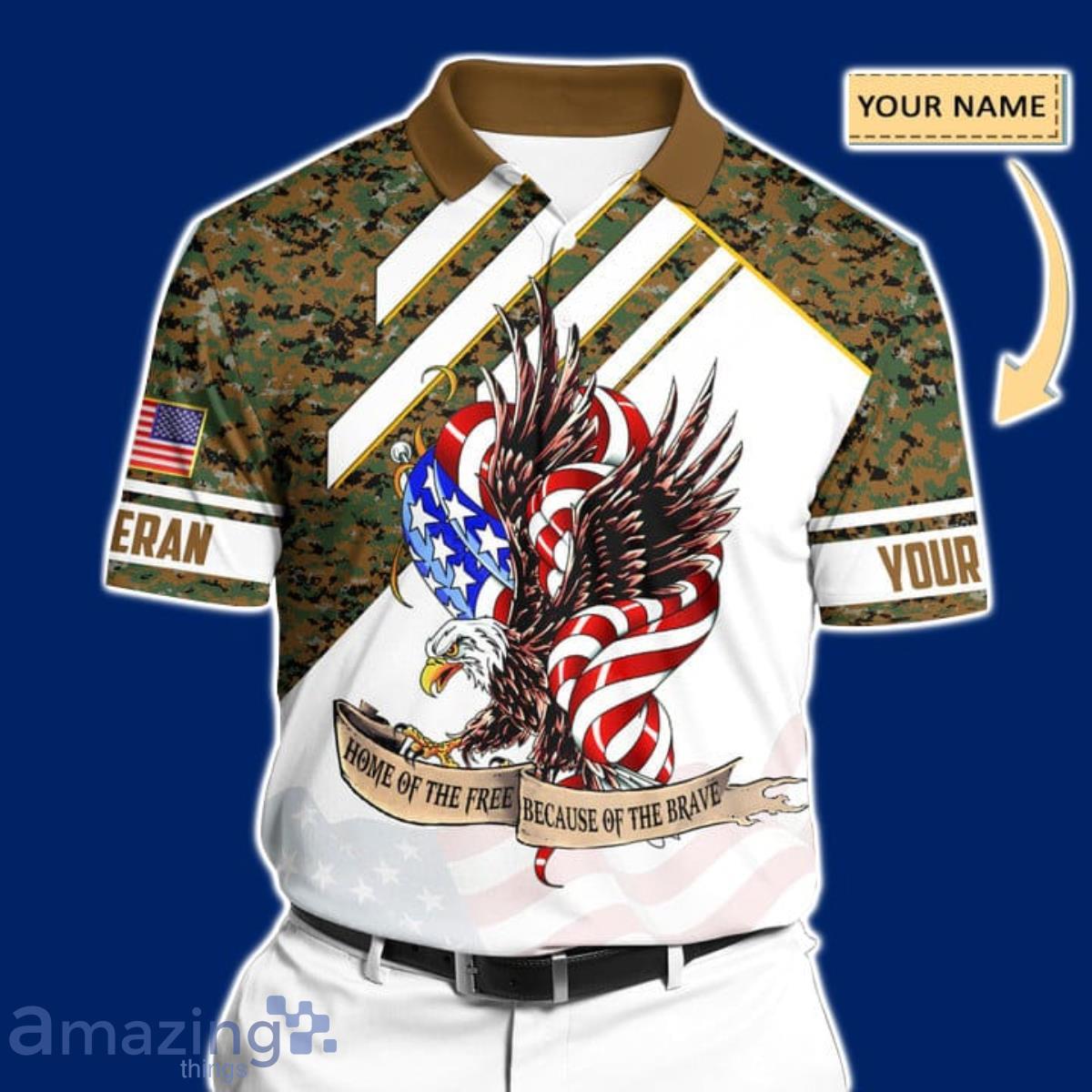 Premium United States Veteran Polo All Over Printed Men And Women Unique Gift Product Photo 1