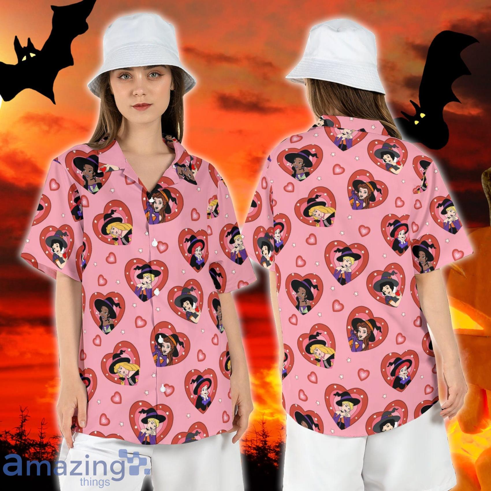 Princess Halloween Disneyland Halloween Disneyworld Princess Witches Hawaiian Shirt For Men And Women Hearts Beach Hawaii Shirt Product Photo 1