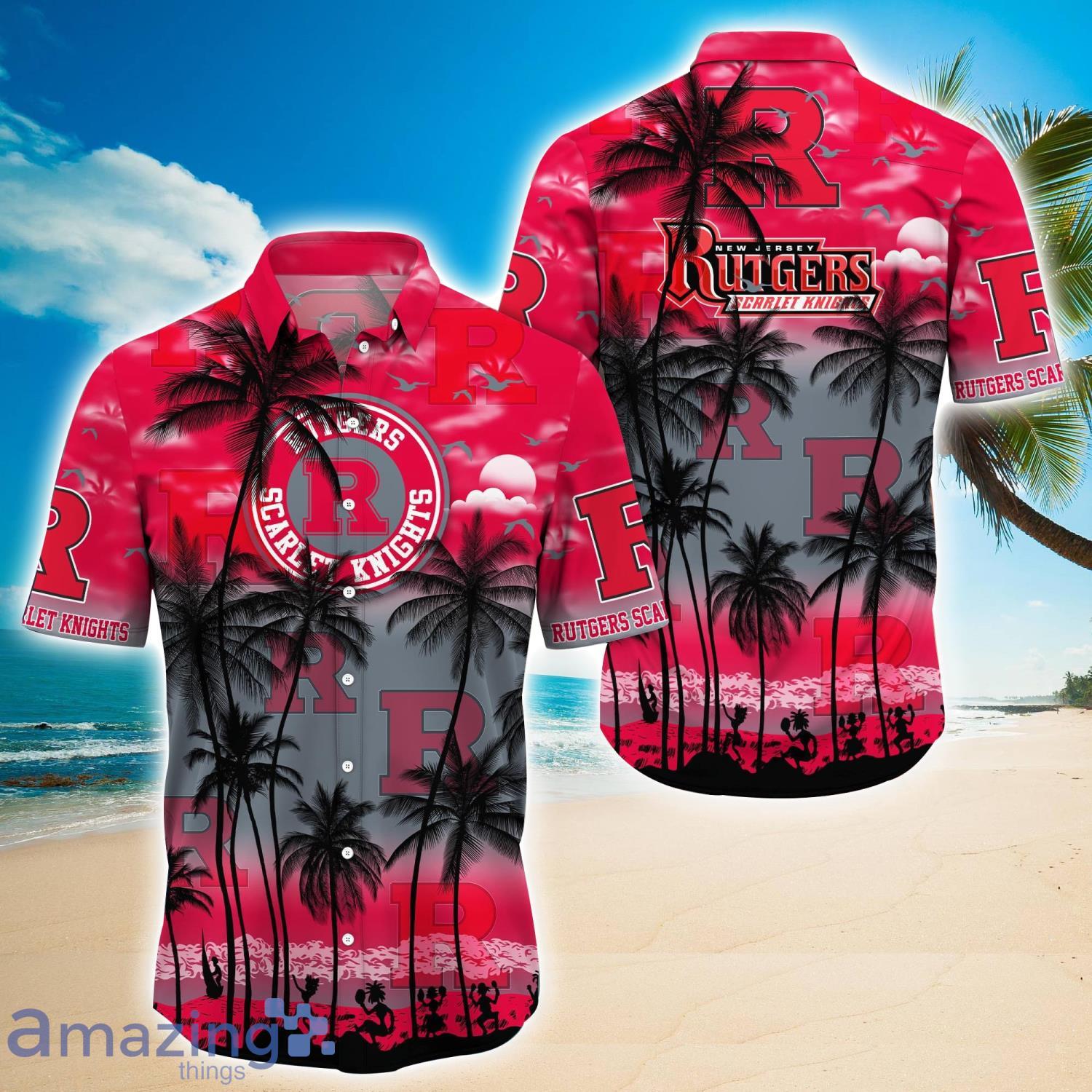 Rutgers Scarlet Knights 2023 Trending Aloha Hawaiian Shirt Summer Gift For Beach Lover Product Photo 1