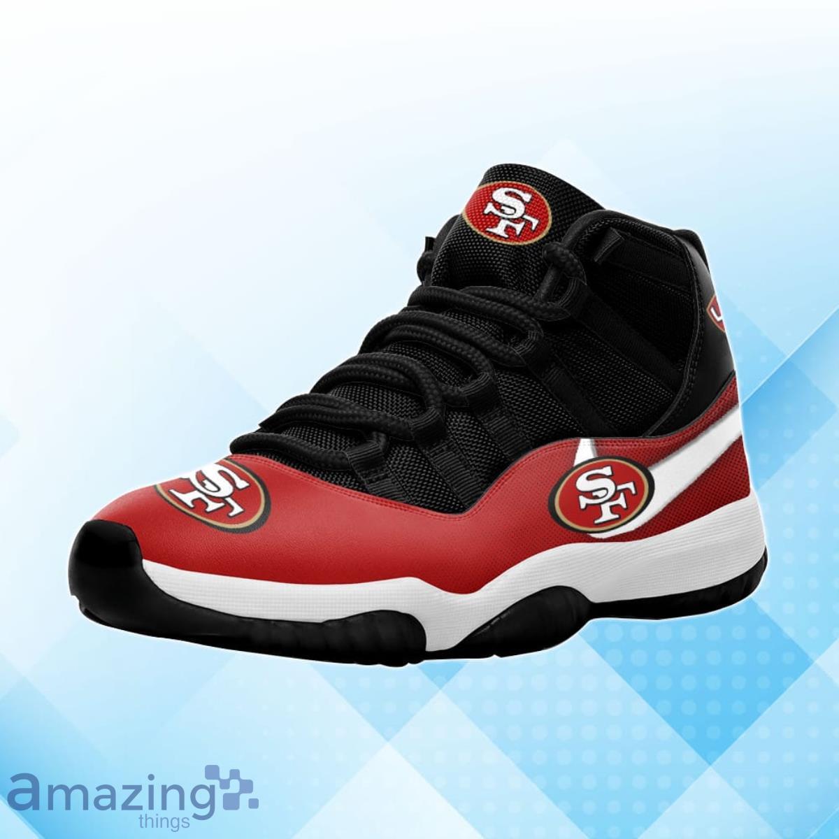 San Francisco 49ers Air Jordan 11 Sneakers Impressive Gift For Men And Women Fans image San Francisco 49ers Air Jordan 11 Sneakers Impressive Gift For Men And Women Fans Product Photo 2