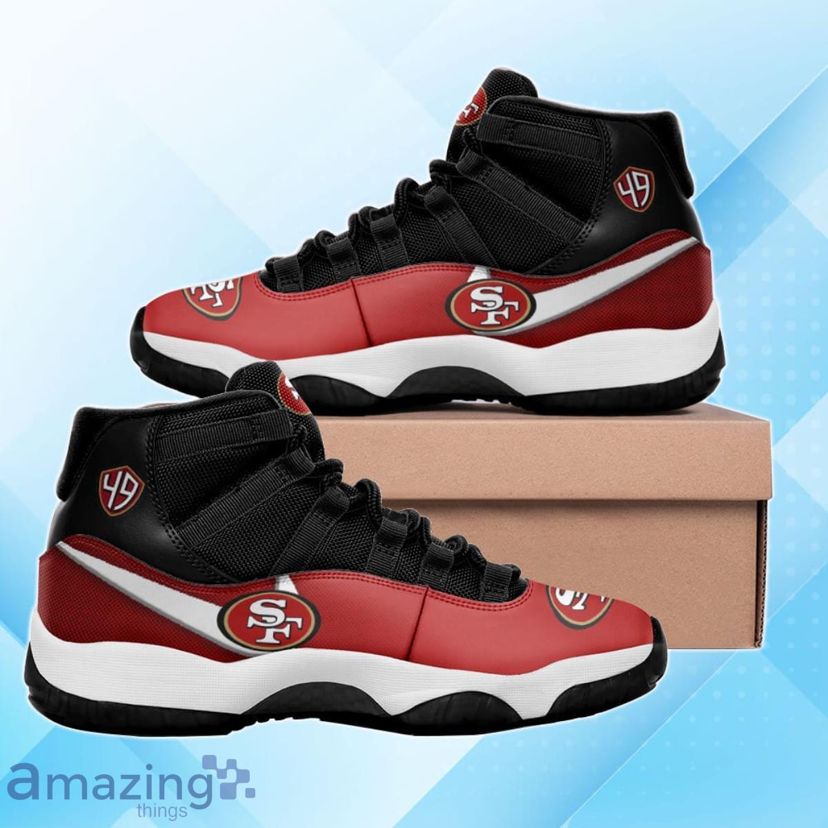 San Francisco 49ers Air Jordan 11 Sneakers Impressive Gift For Men And Women Fans Product Photo 1