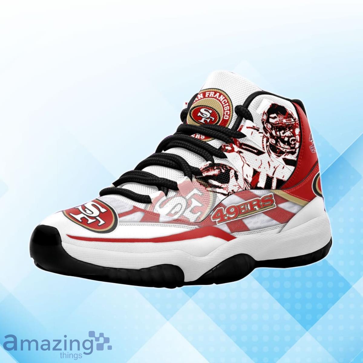 San Francisco 49ers Air Jordan 11 Sneakers Special Gift For Men And Women Fans image San Francisco 49ers Air Jordan 11 Sneakers Special Gift For Men And Women Fans Product Photo 2