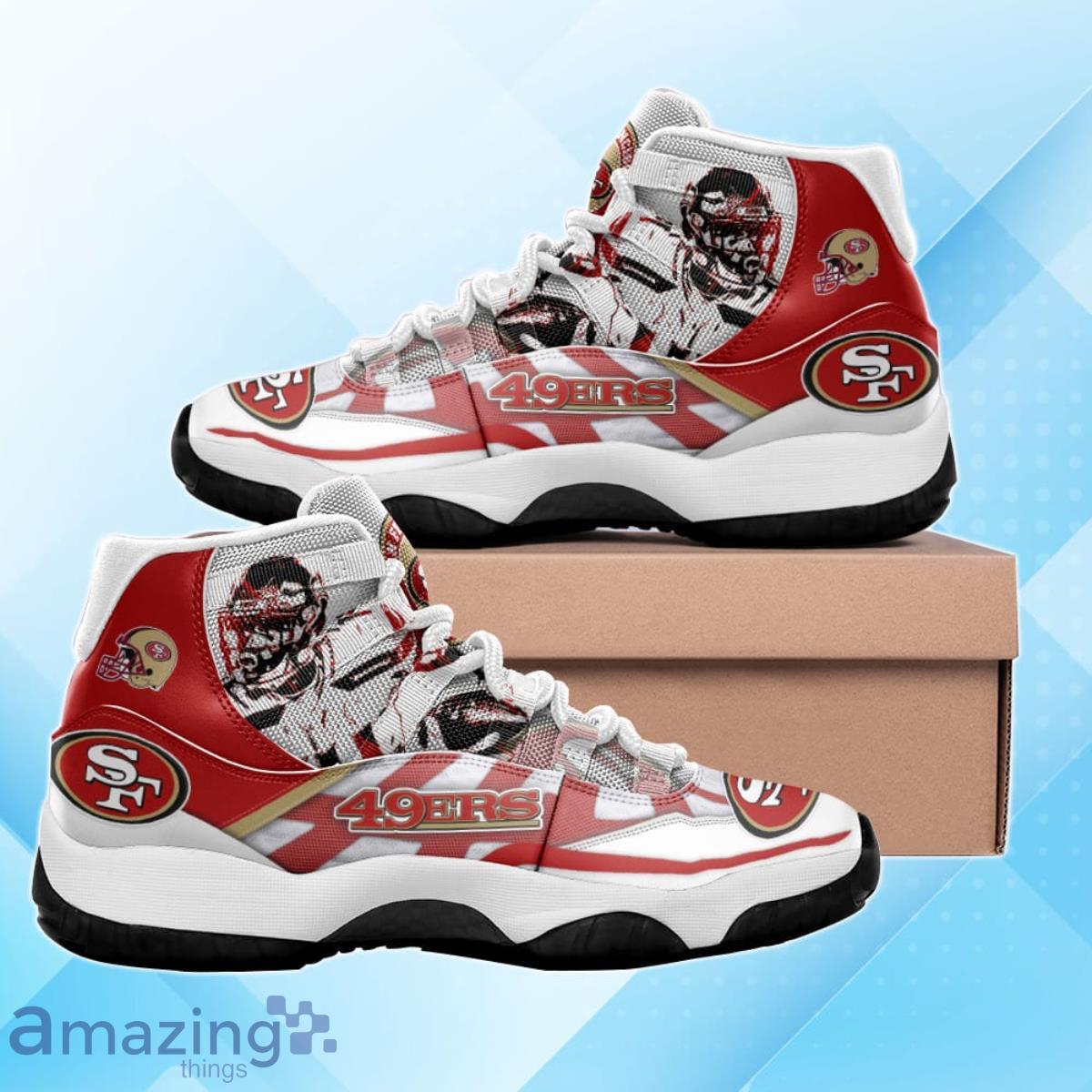 San Francisco 49ers Air Jordan 11 Sneakers Special Gift For Men And Women Fans image San Francisco 49ers Air Jordan 11 Sneakers Special Gift For Men And Women Fans Product Photo 3