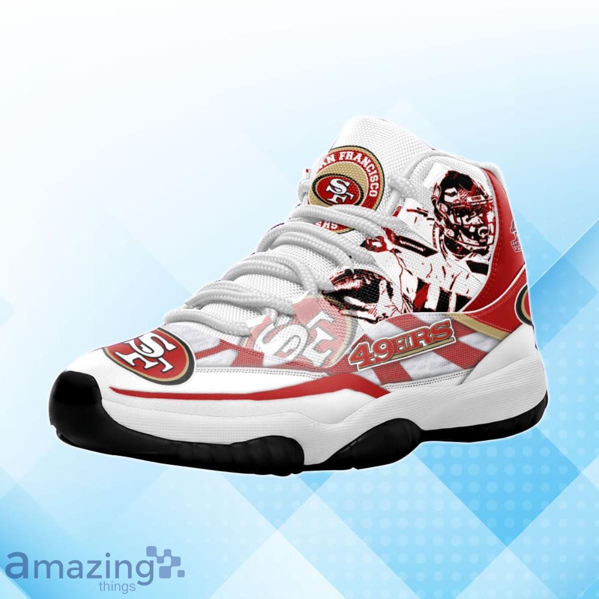 San Francisco 49ers Air Jordan 11 Sneakers Special Gift For Men And Women Fans image San Francisco 49ers Air Jordan 11 Sneakers Special Gift For Men And Women Fans Product Photo 4