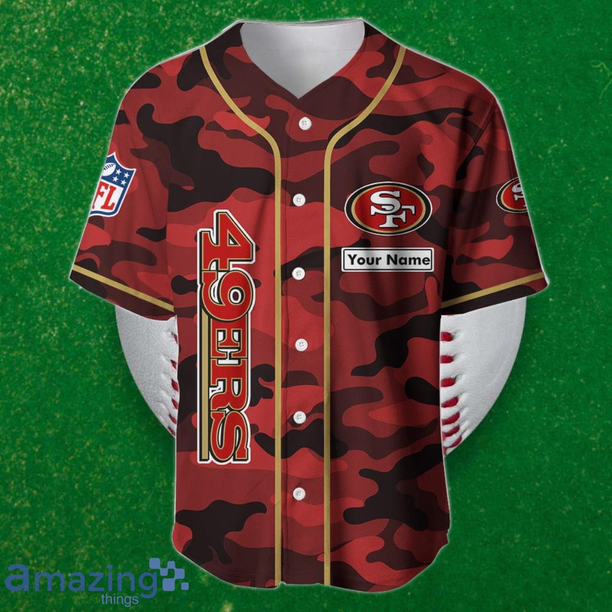 San Francisco 49ers Custom Name Baseball Jersey NFL Shirt Best Gift For Fans