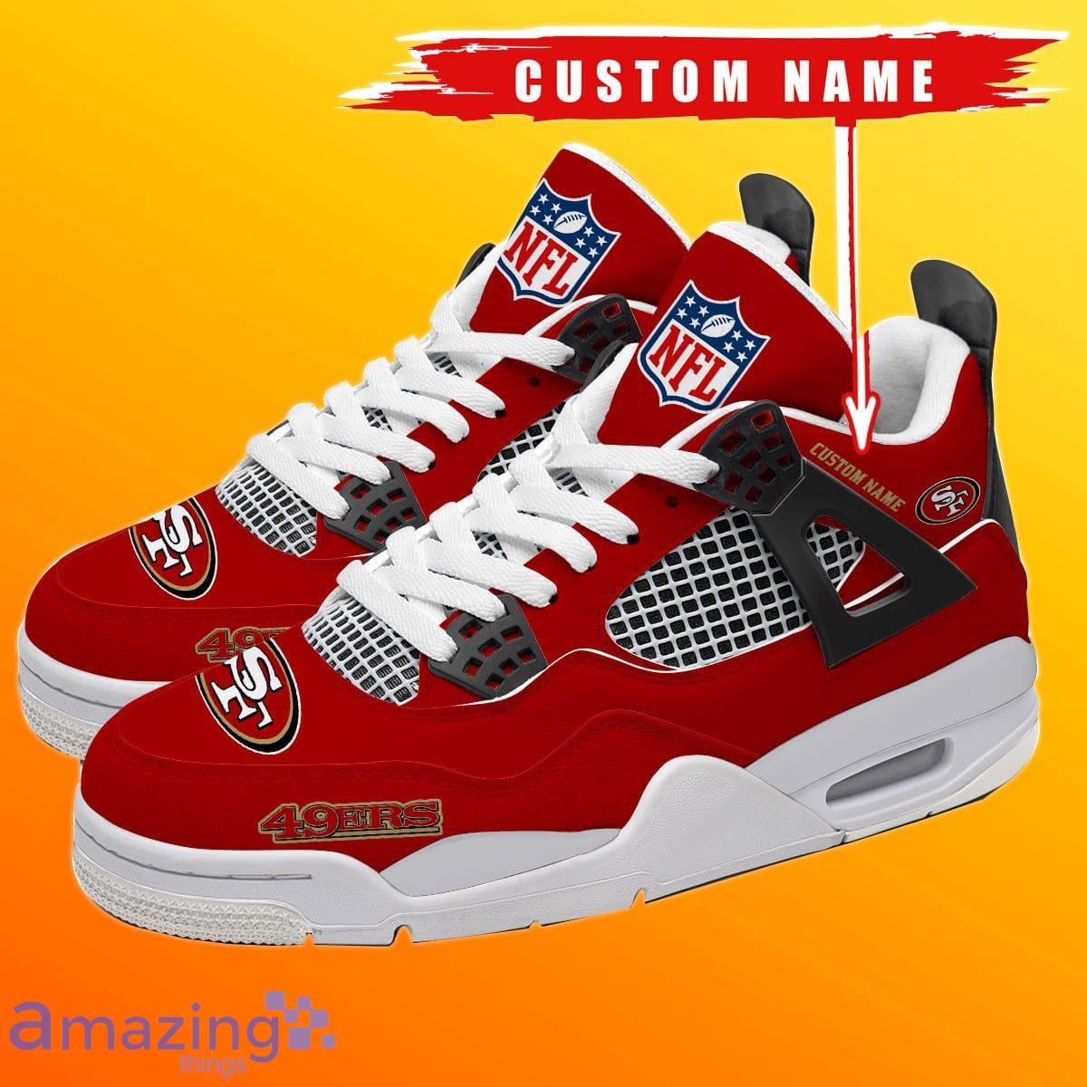 Custom Name NFL San Francisco 49ers Sport Sneakers Air Jordan 13