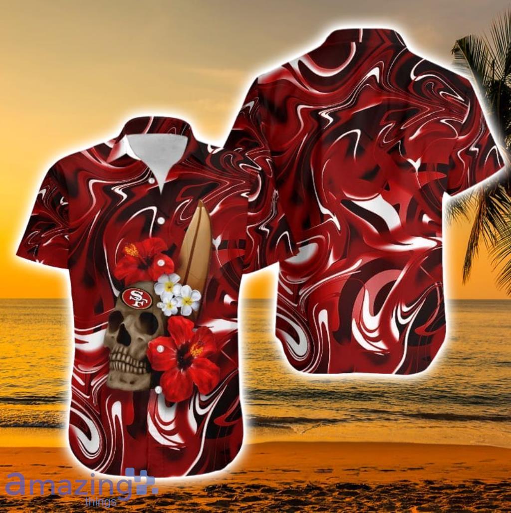 NFL San Francisco 49ers Tropical Floral Hibiscus Hawaiian Shirt