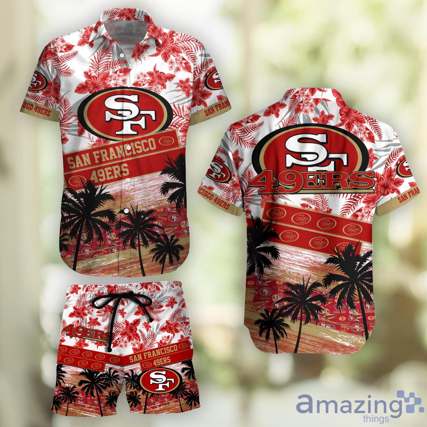 Tropical Summer San Francisco 49Ers Set 3D Hawaiian Shirt And