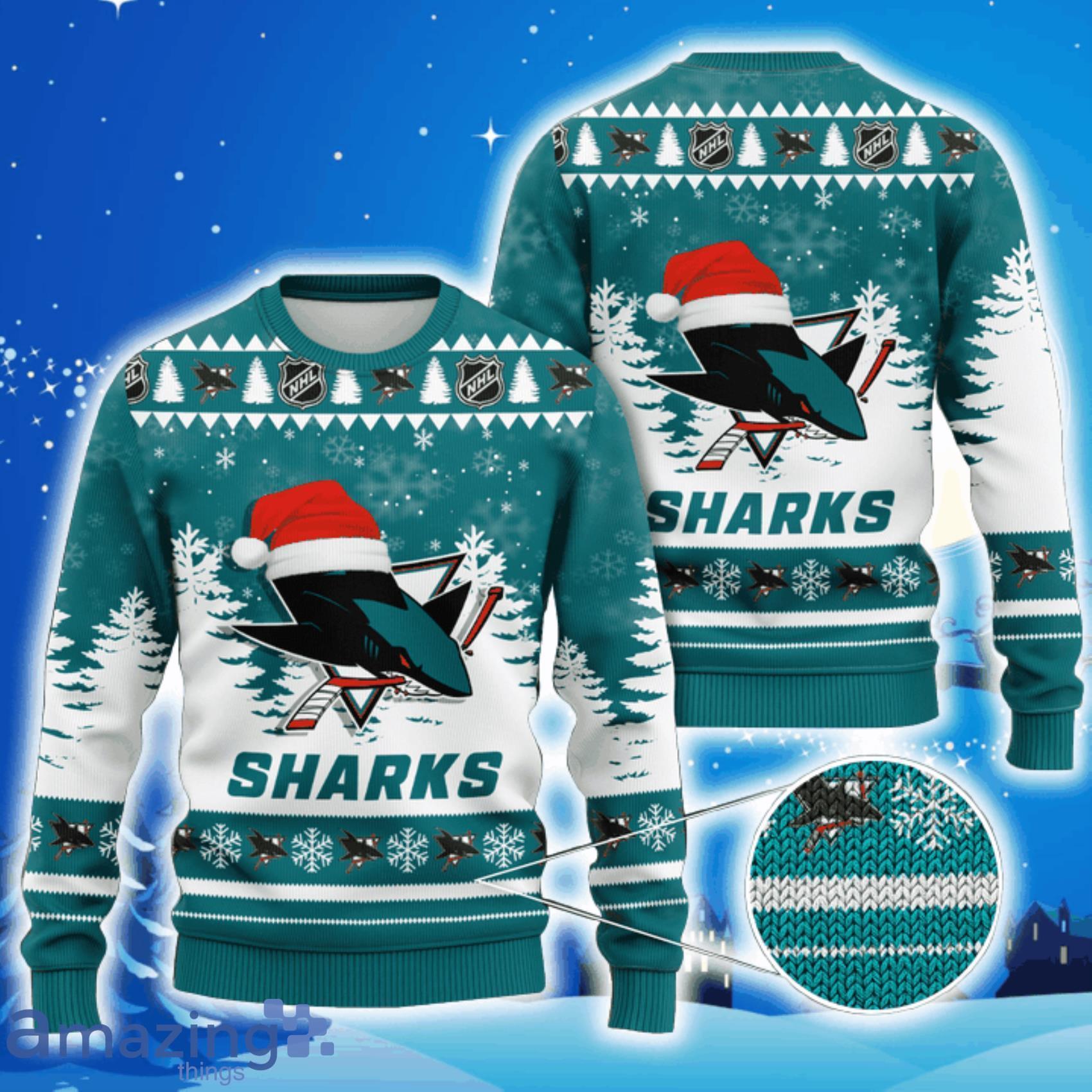 San Jose Sharks FOCO Forever Collectibles 3D Ugly Sweater - Black