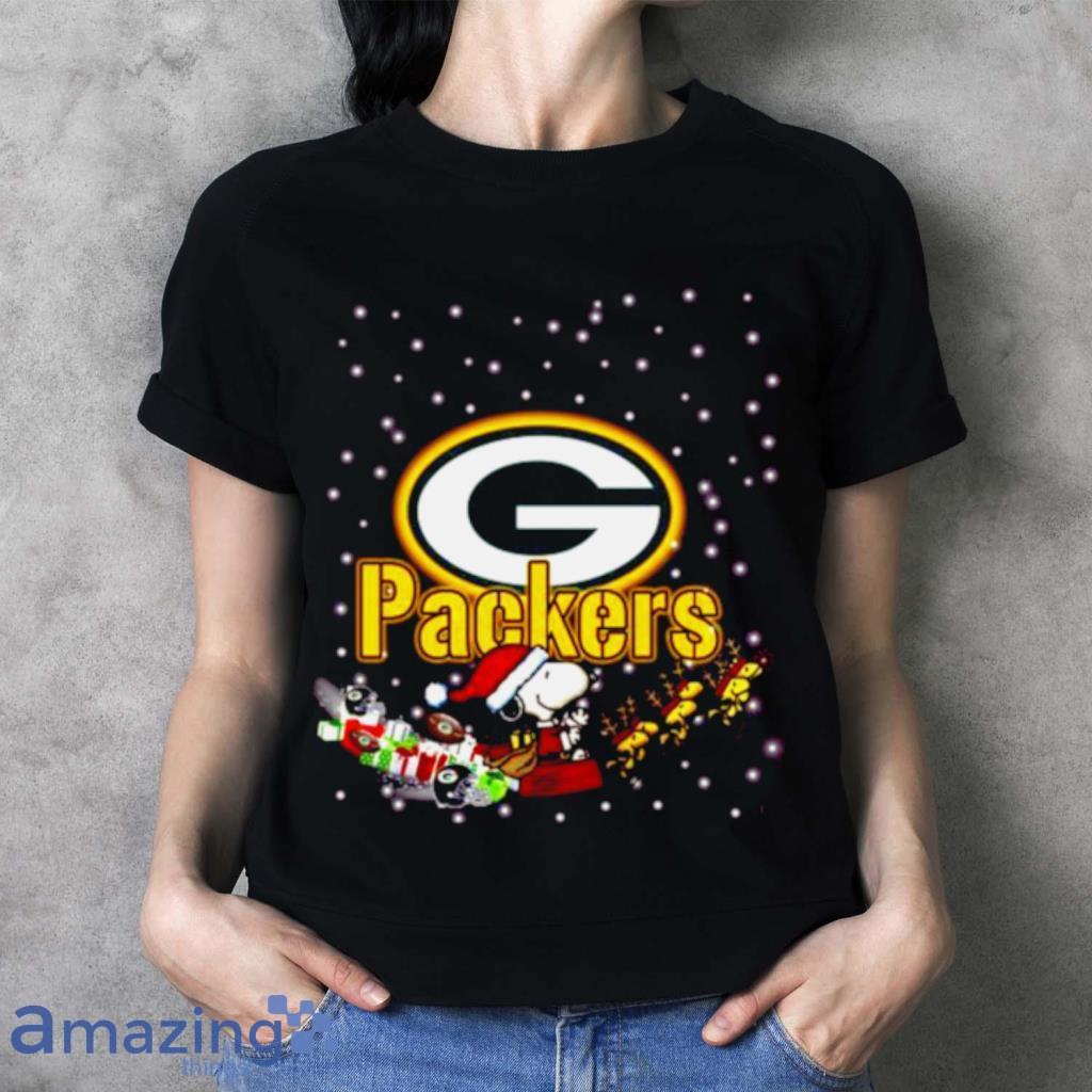 Santa Snoopy Riders Woodstock Merry Christmas Green Bay Packers Shirt