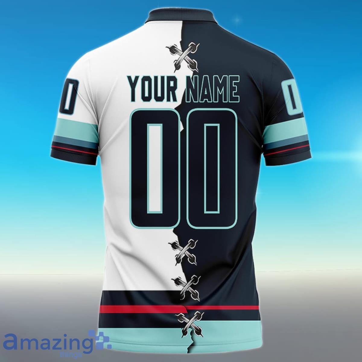 Kraken Hockey Jersey Customized With Your Name and Number 