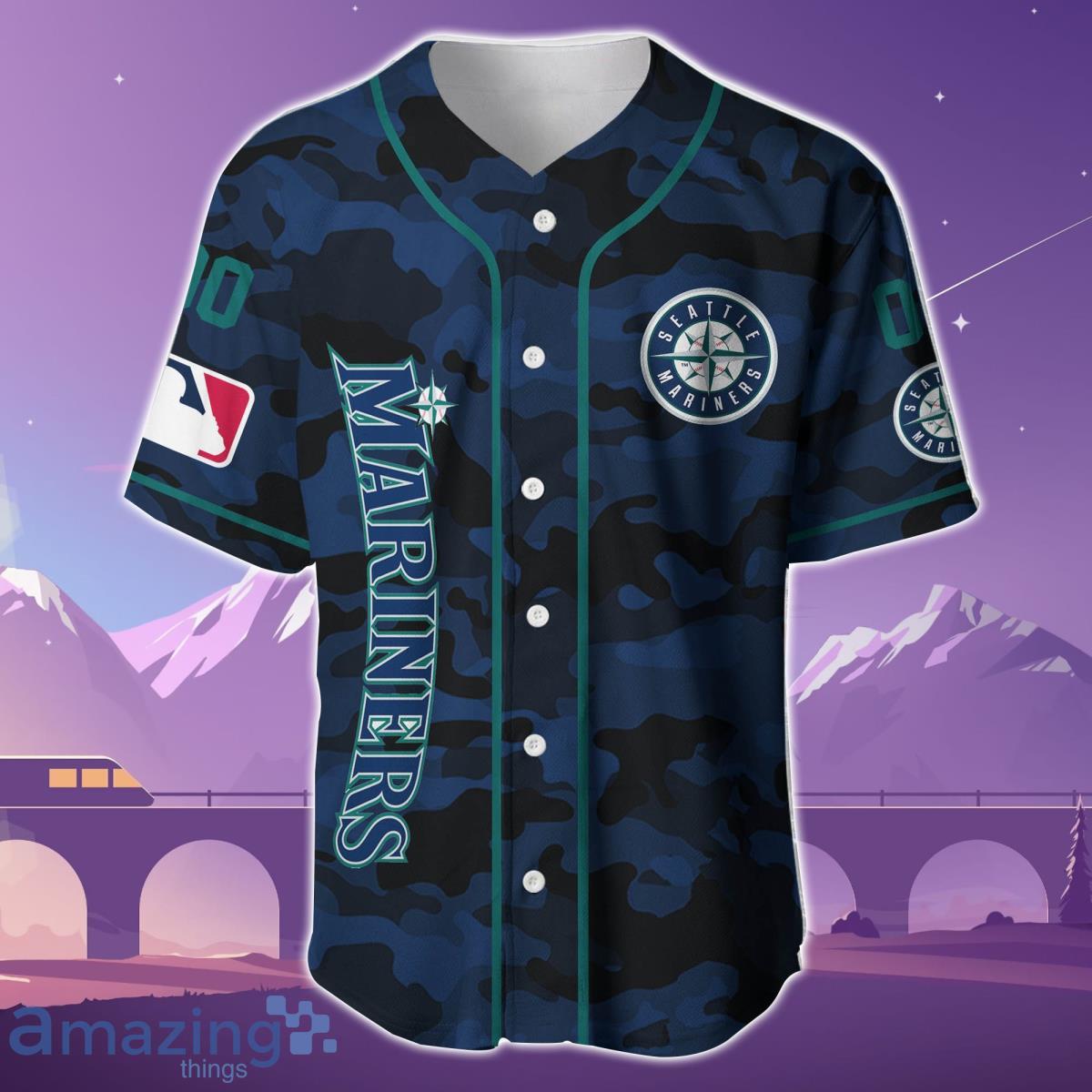 Seattle Mariners Custom Name & Number Baseball Jersey Best Gift For Men And  Women