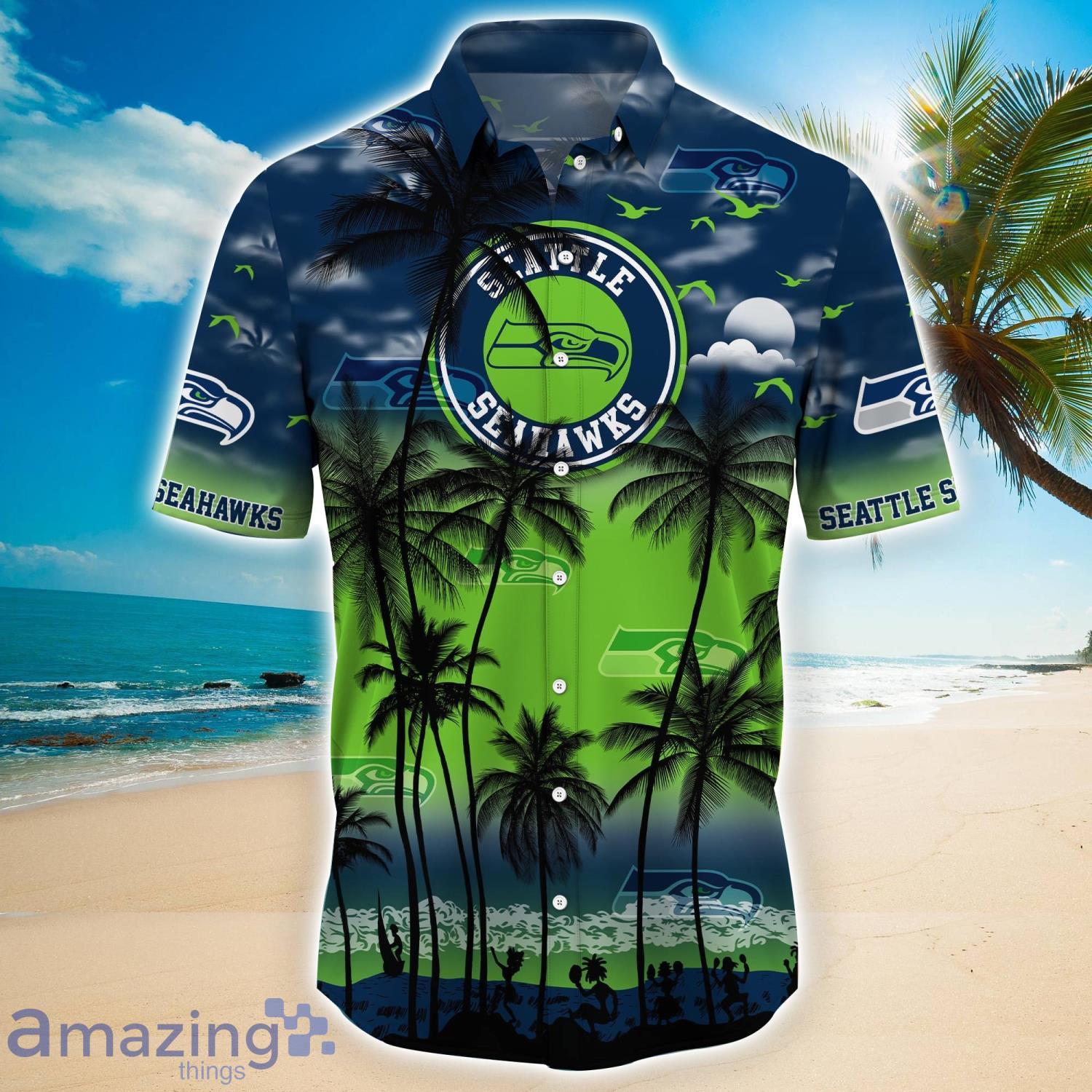 Seahawks Hawaiian Shirt Seattle Seahawks Summer Beach Button Down