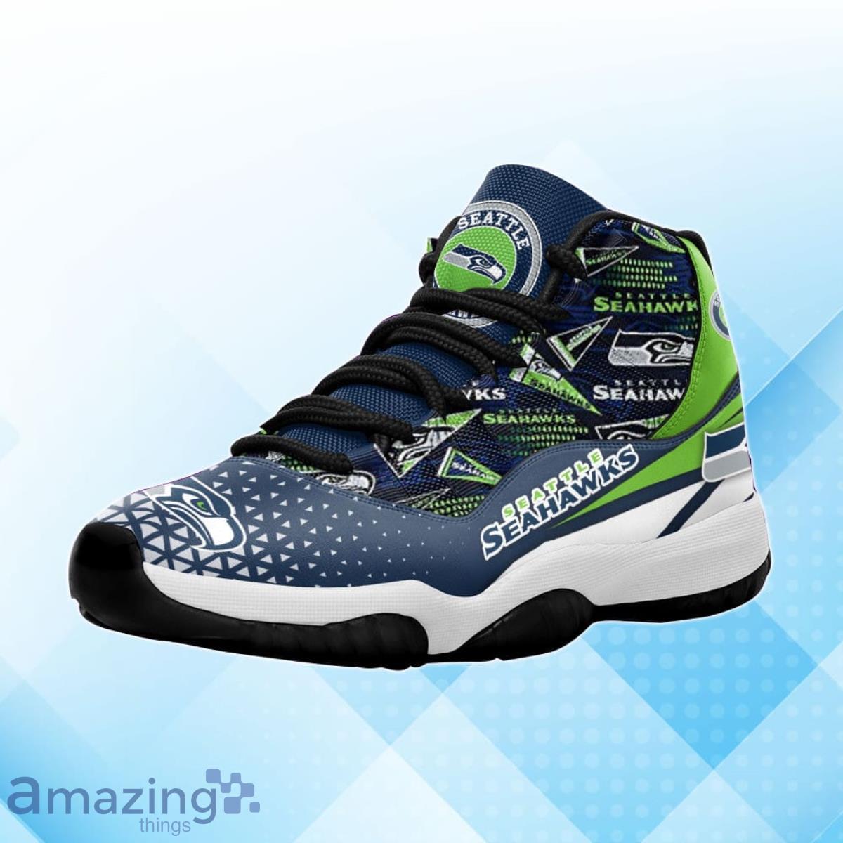 Seattle Seahawks NFL Air Jordan 11 Sneakers Shoes Gift For Fans