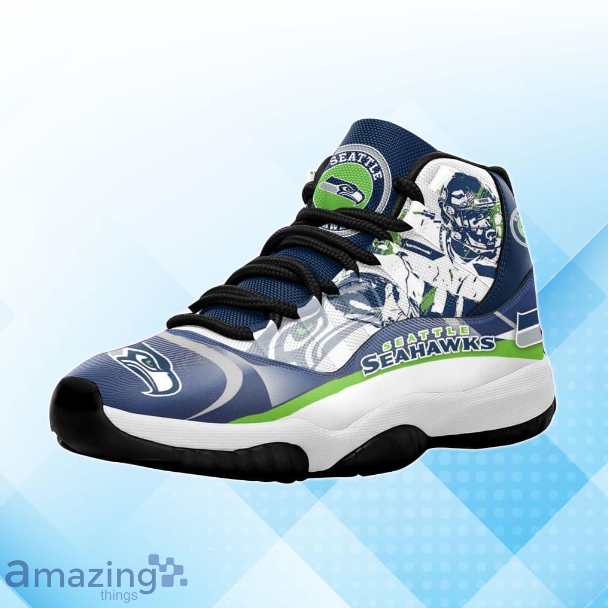 Seattle Seahawks Air Jordan 11 Sneakers Style Gift For Men And Women Fans image Seattle Seahawks Air Jordan 11 Sneakers Style Gift For Men And Women Fans Product Photo 2