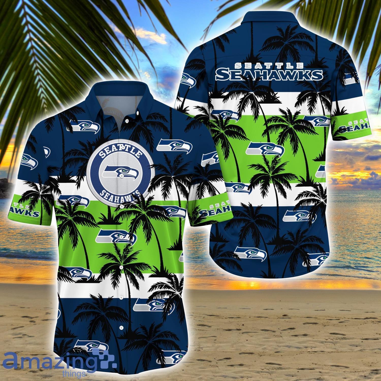 Seattle Seahawks Hawaiian Beach Shirts Button-Down Shirts Football