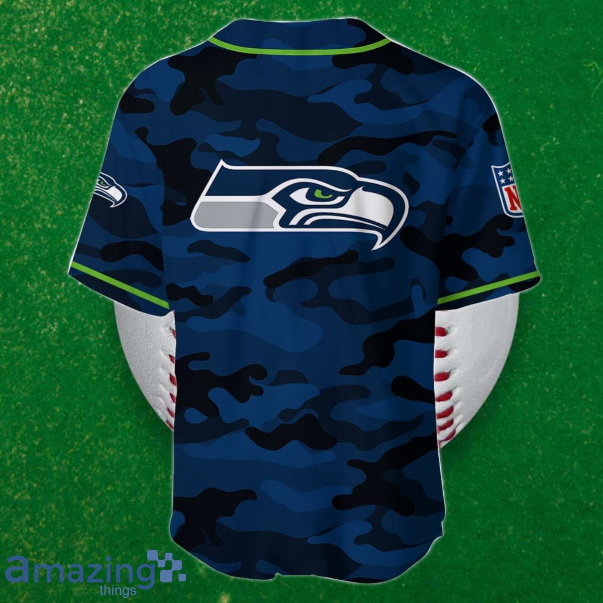 Seattle seahawks-NFL BASEBALL JERSEY CUSTOM NAME AND NUMBER Best Gift For  Men And Women Fans