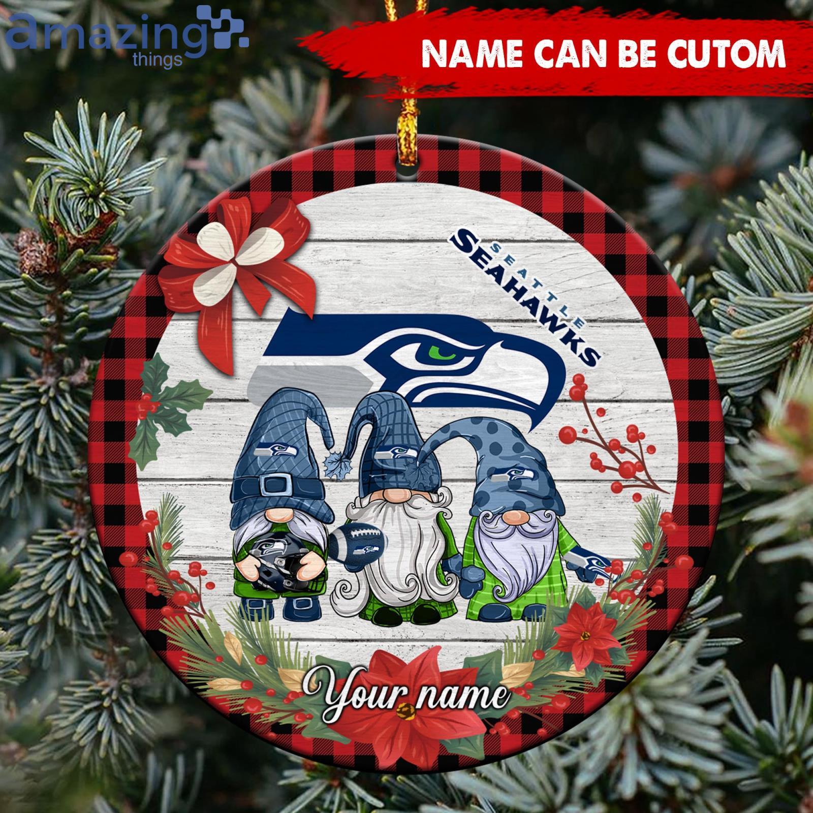 Seattle Seahawks NFL Family Holiday Pajamas